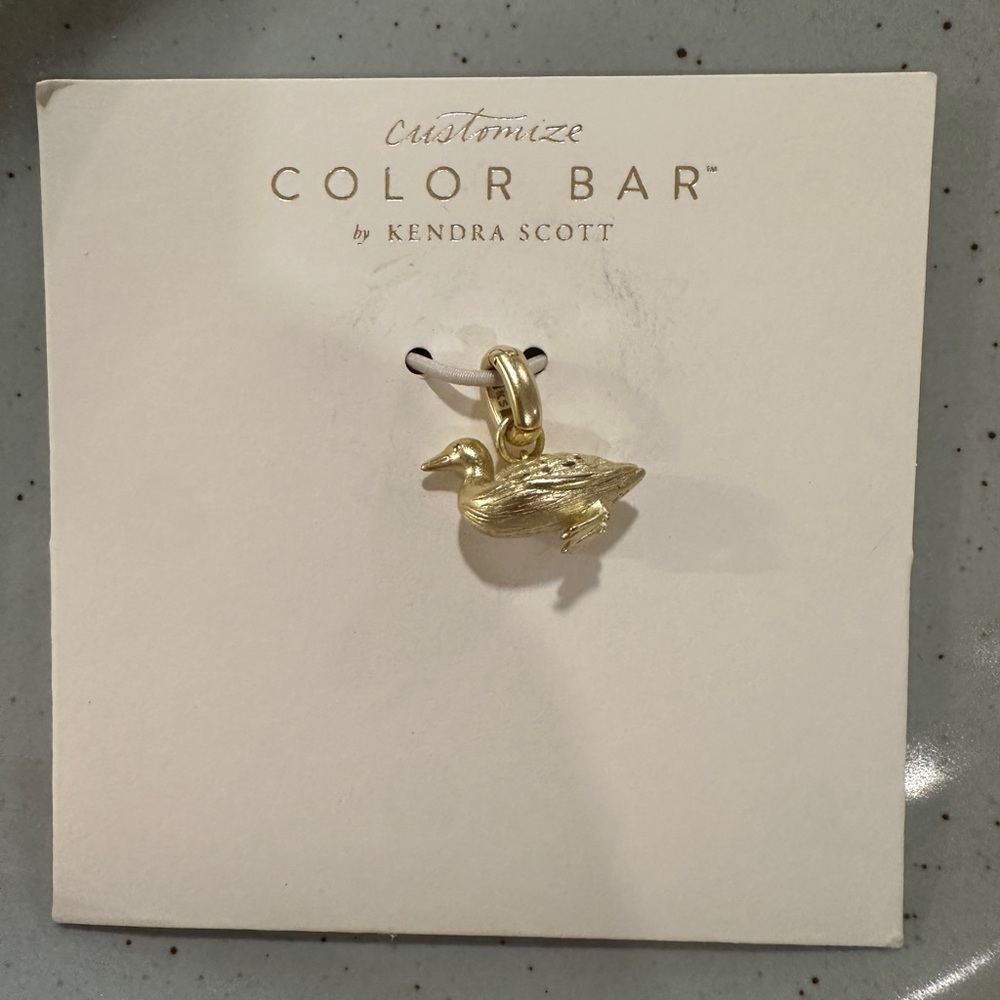 Kendra Scott state charm Minnesota Loon Bird Gold Metal *Retired*
